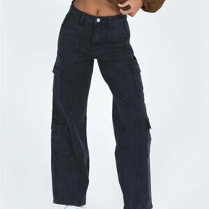 princess polly black cargo jeans